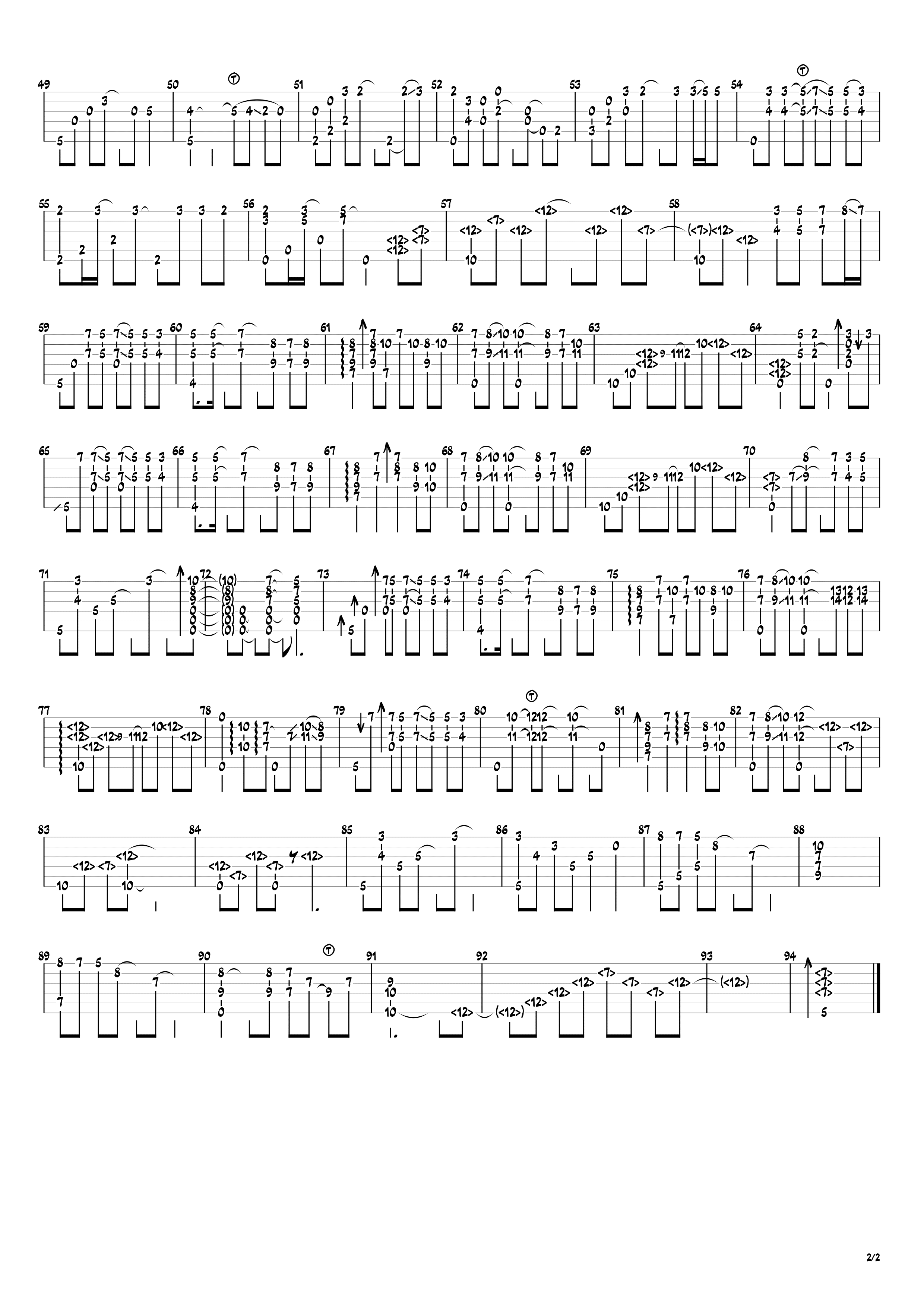 First Love guitar tab｜宇多田ヒカル Utada Hikaru｜Fingerstyle Cover 5